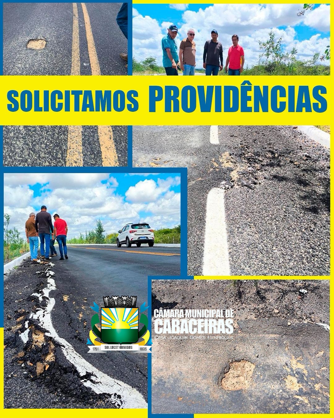 Vereadores visitam trecho da PB-160 entre Cabaceiras e Boa Vista e cobram providências do Estado
