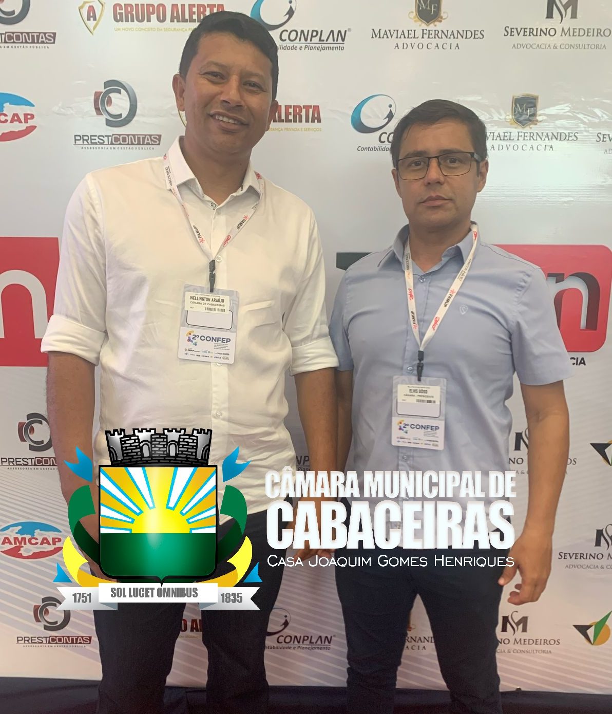 Presidente da Câmara Elvis Dôso e vereador Wellington Araújo participam da CONFEP